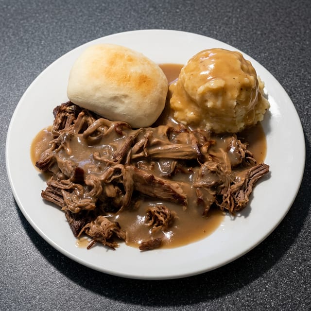 Open Faced Roast Beef.